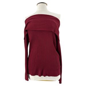 Off Shoulder sweater Lane Bryant Red Ribbed top plus Size 14/16